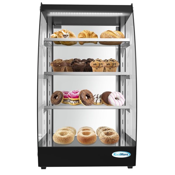 Koolmore Glass Bakery Display case 4 Tier Self Service Pastry Case with LED lighting and Rear Door DC-3CB